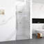 Porte de douche à pivot pivotante sans cadre l 34 po x H 72 po avec verre trempé épais de 1/4 po (6 mm)