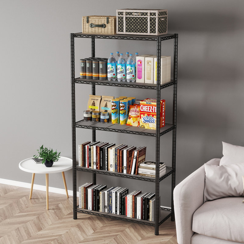 Shelving Unit with Shelf Liners Adjustable, 60" H x 30" W x 14" D
