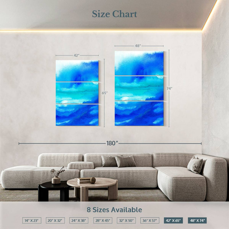Avery Rise Blue Sky, 65" H x 42" W