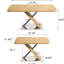 Table de salle à manger carrée pour 6 personnes, extensible de 47,25 à 63 po, aspect naturel, et table en acier extensible de 63 po, Nuance, 4 à 6 places, fabriquée-1536573896