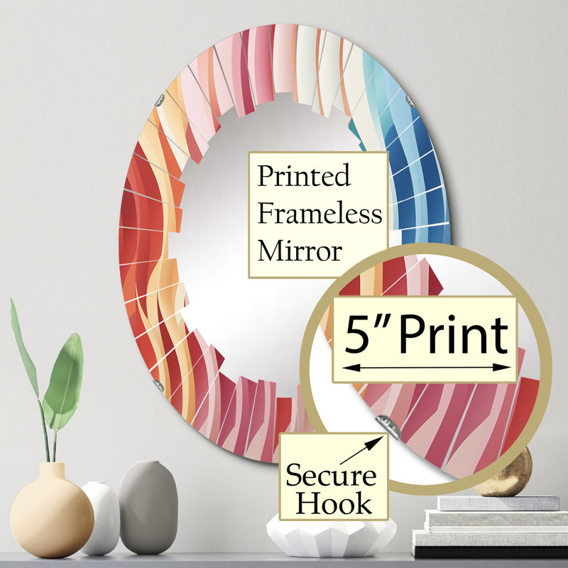 Meraud - Miroir mural moderne ovale, 30 po x 20 po