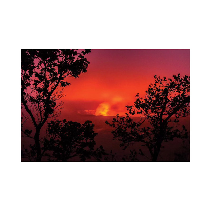 USA, Hawaii. Halema'uma'u Crater In Kilauea Caldera At Night. by Jaynes Gallery - Wrapped Canvas Print, 30.48cm H x 45.72cm W