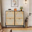 Armoire à chaussures élégante avec 4 portes rabattables - pour les entrées et les couloirs-1099674894