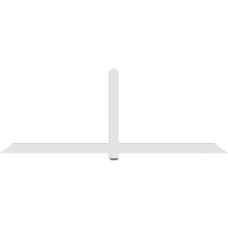 Eugene Signature Urethane Gable Bracket, Primed Tan, 96"W x 36"H, 6"D x 6"F