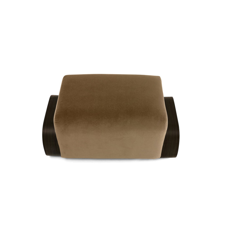 Cayenne Ottoman, Taupe Velvet