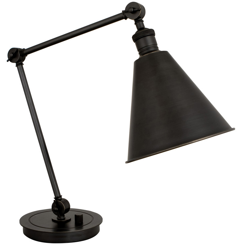 Lampe de table en alliage métallique, Métal, Bronze patiné foncé, Bronze patiné foncé
