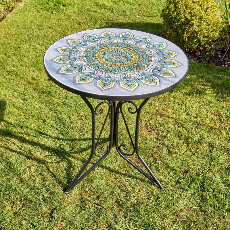Quiles Round 3 - Piece 2 - Person 61" Long Outdoor Bistro Set