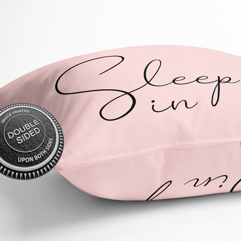 Sleep In Square Throw Cushion, 40cm H x 40cm W x 15cm D