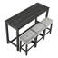 Ensemble de table de bar avec prise de courant, ensemble de table de bar et de chaises, ensemble de table de salle à manger 4 pièces, ensemble de table de petit-déjeuner industriel-1161837892-1161837890