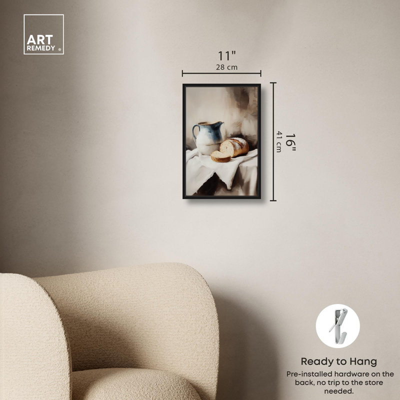 «Savour & Steam Canvas» par Art Remedy, Cadre noir, H 16 po x l 11 po