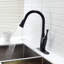 Robinet escamotable huilé en bronze huilé, profilé pour la cuisine, surface brillante, repousse les taches d'eau, poignée simple à droite ou à gauche, bec pivotant à 360 degrés, modes de pulvérisation double, robinet à monter avec