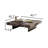 Danery Faux Marble Square 42" Coffee Tables 2 Legs Cocktail Tables-1679606539