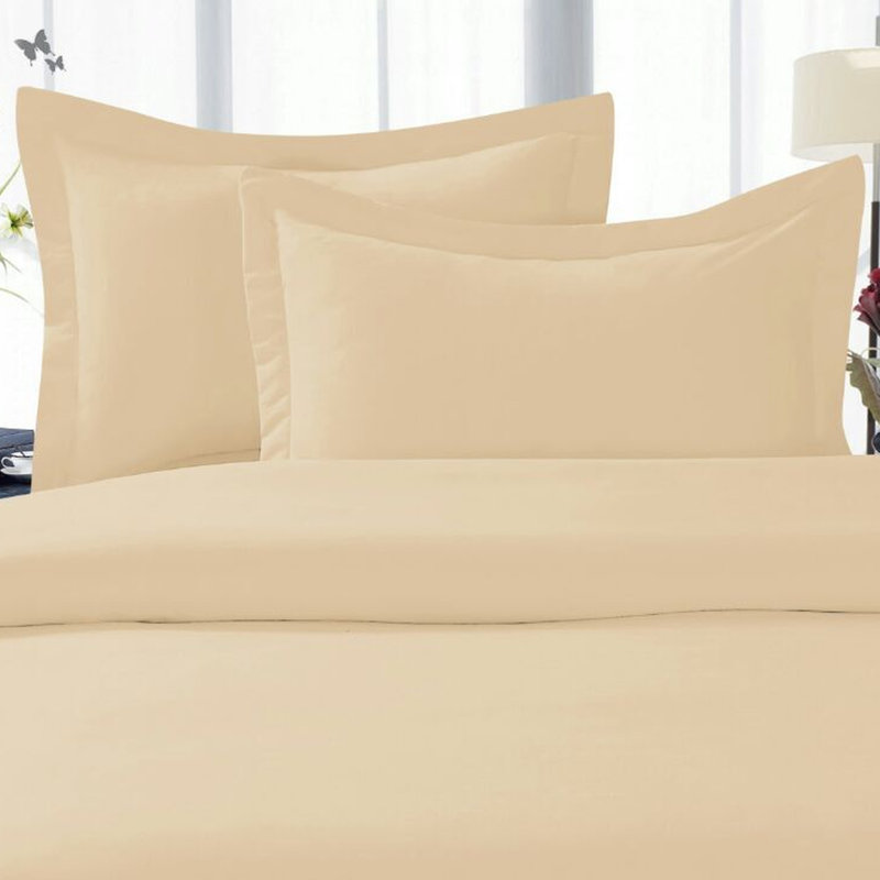 Modern & Contemporary Polyester Duvet Cover, Beige, Twin Duvet Cover + 1 Standard Sham