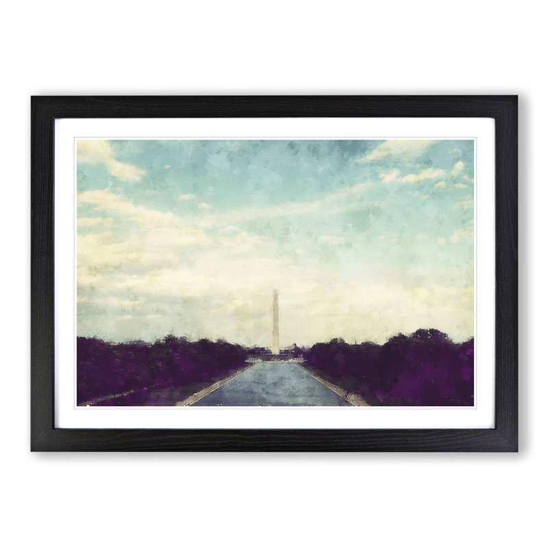 The Washington Monument Vol.1 - Picture Frame Graphic Art, 36cm H x 48cm W x 2cm D, Black