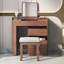 Makeup Vanity Desk with Flip-Top Mirror, LED Lighting-163874959