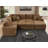 123" Oversized Sectional Sleepr Sofa U Shaped Sectional Sofa With Storage Chaise 4 Throw Pillows For Living Room-1371001315