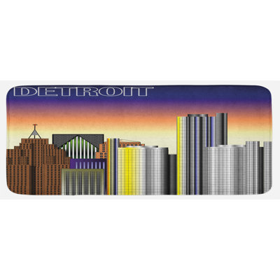 Modern & Contemporary Solid Color Polyester Kitchen Mat