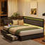 Modern Twin Daybed With Storage & Charging - Corner Design, Led Lights-112989728-118218639