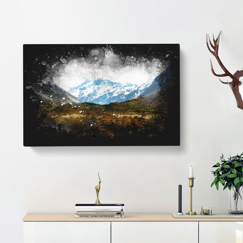 Aoraki Mount Crook New Zealand - Wrapped Canvas, 35cm H x 50cm W x 3cm D
