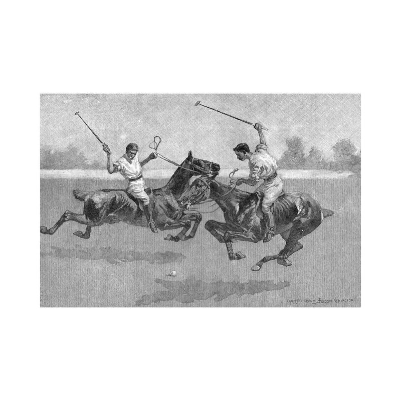 Polo Players, 1890 by Frederic Remington - Wrapped Canvas Painting, 20.32 cm H x 30.48 cm W