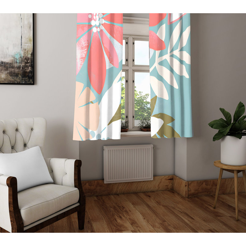 Paire de rideaux semi-transparents en polyester Devien, L 20 po x L 61 po