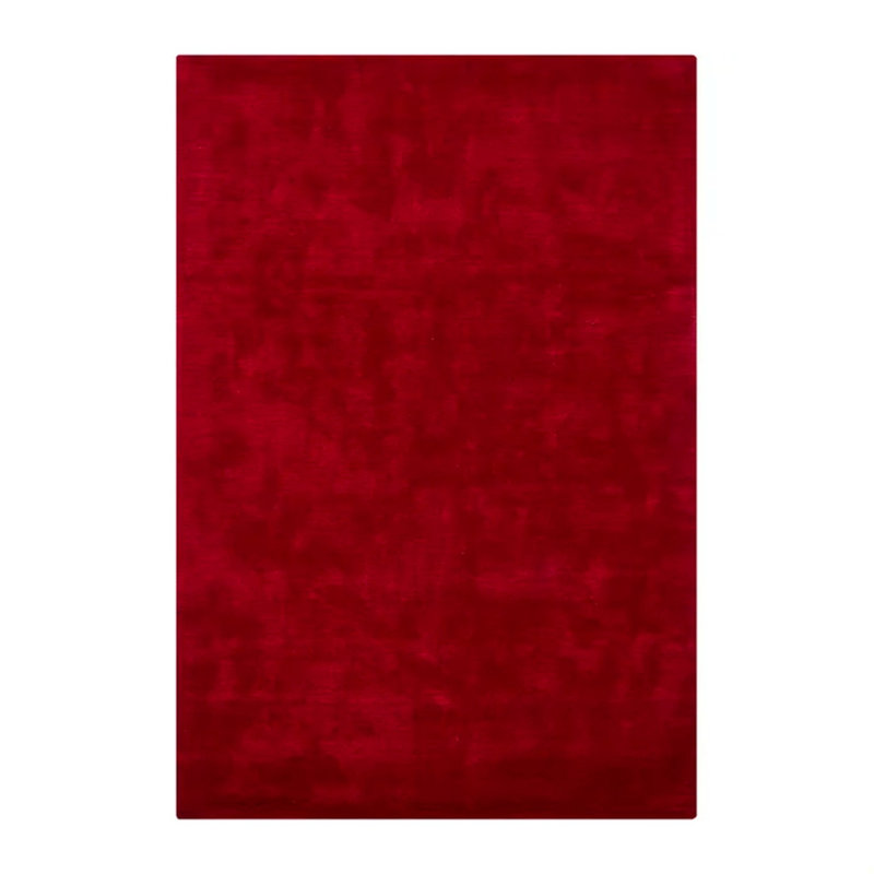 Tapis rouge en laine et en polyester touffeté à la main Tomica Authentic, Rectangle 5 pi 3 po x 7 pi 7 po