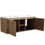 Meuble-lavabo mural 48 po avec deux lavabos - Plateforme avec porte à fermeture douce et aspect moderne
