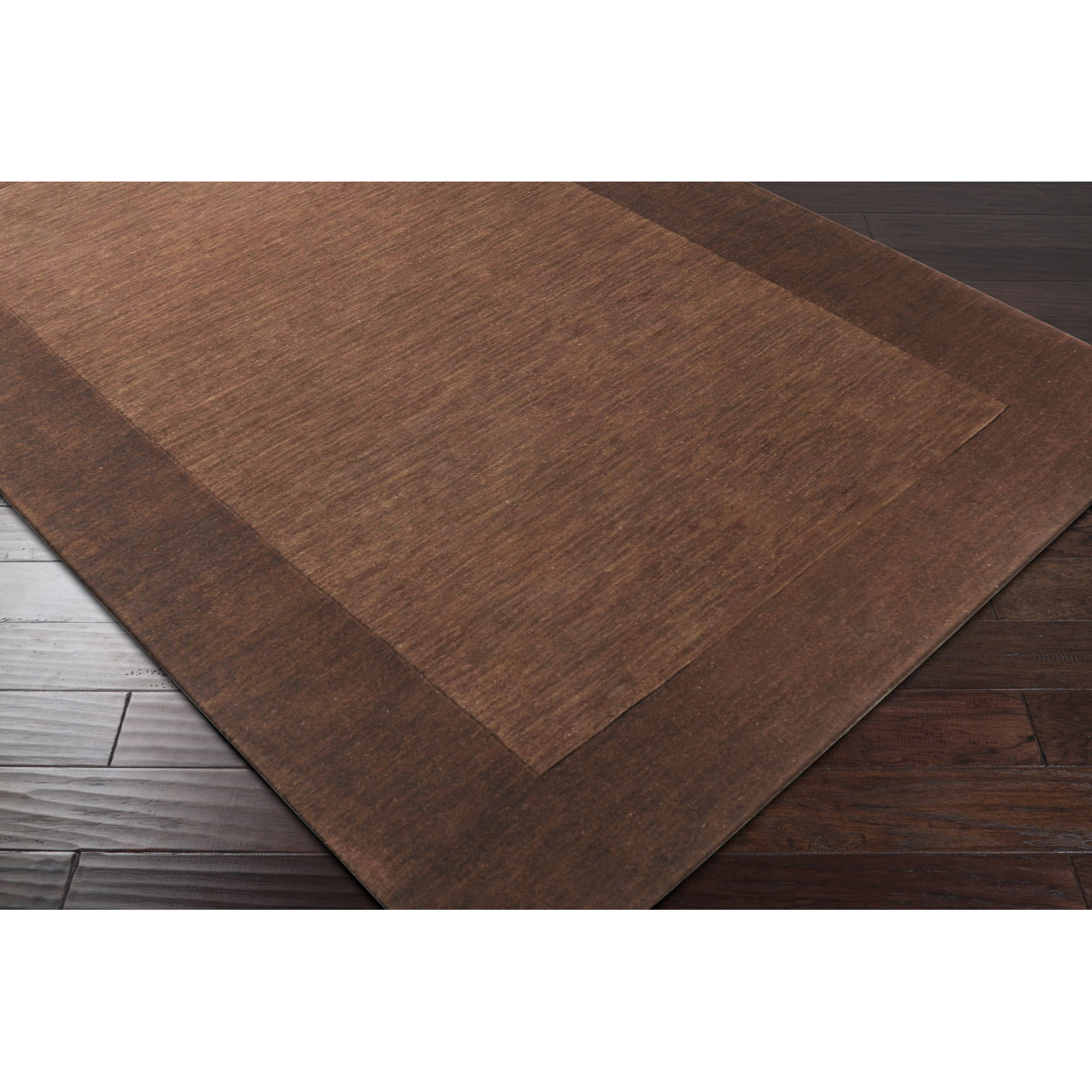 Dolma Handmade Wool Brown Rug, Rectangle 3'3" x 5'3"
