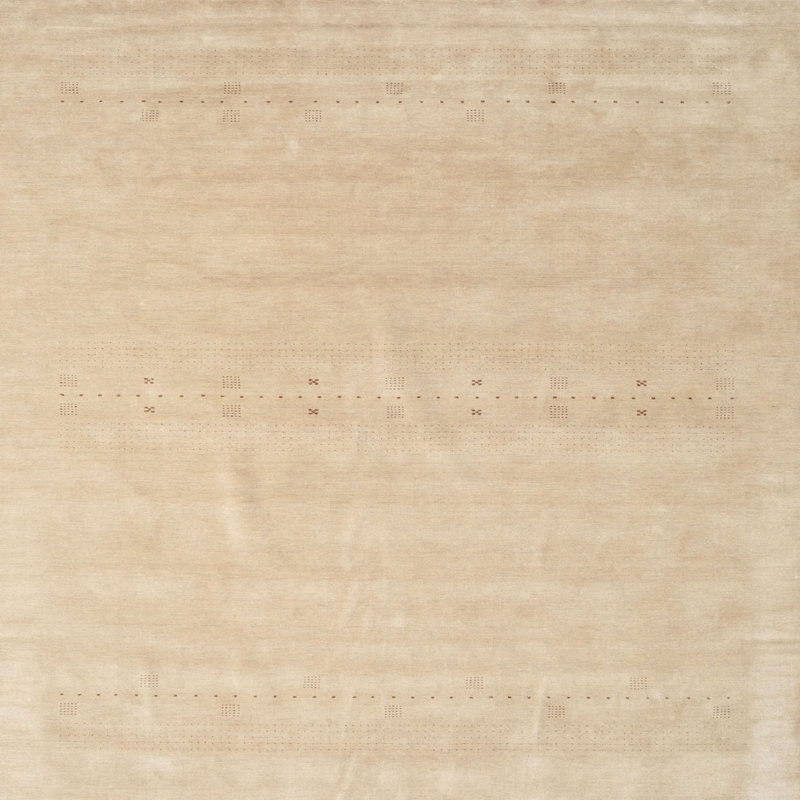 Surface beige contemporaine tapis, Carré 6 pi x 6 pi