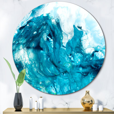 Turquoise liquide - impression sans cadre