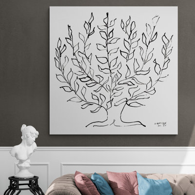 Plain Tree by Henri Matisse - 1 Piece Single Picture Frame and Closed Corner Frame Wall Art on Canvas