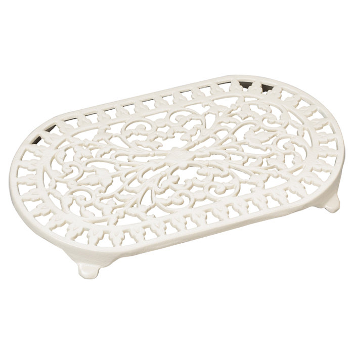 Oval 1 Piece Trivet, Champagne