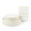Waterside 12pc Stackable Colour Rim Porcelain Dinner Set-124792279