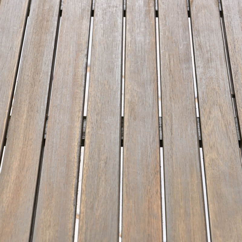 Table de salle à manger en bois gris gris, 45,92 po x 45,92 po, Gris, H 29,68 po x l 46,34 po x P 45,92 po
