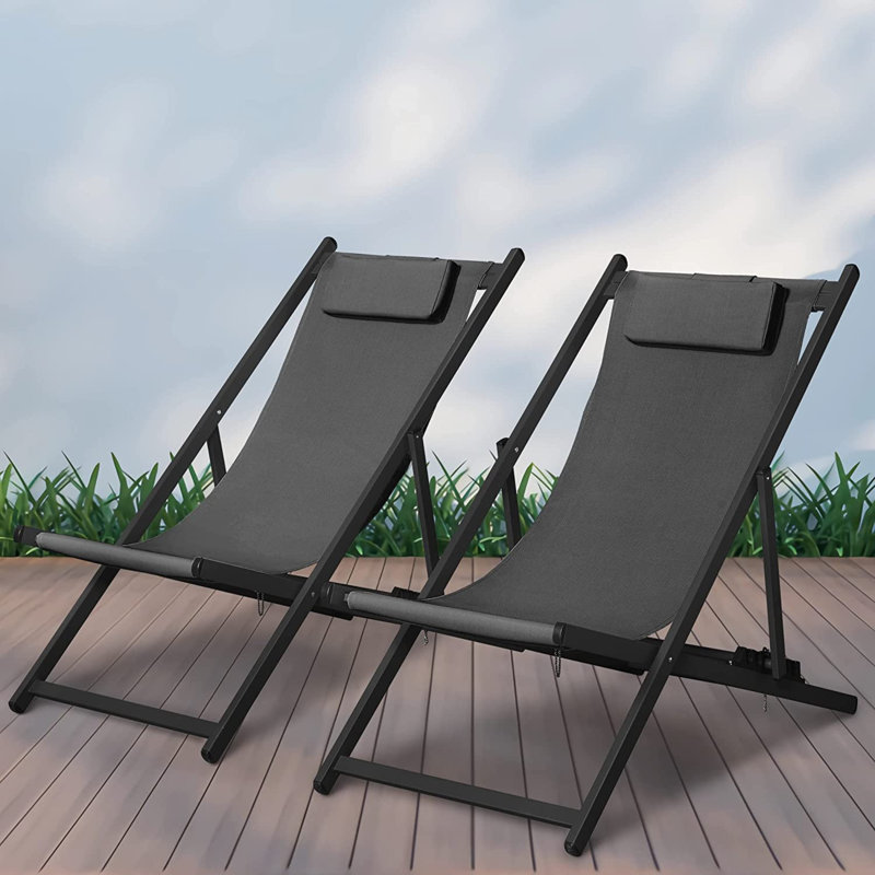 Chaise longue pliante