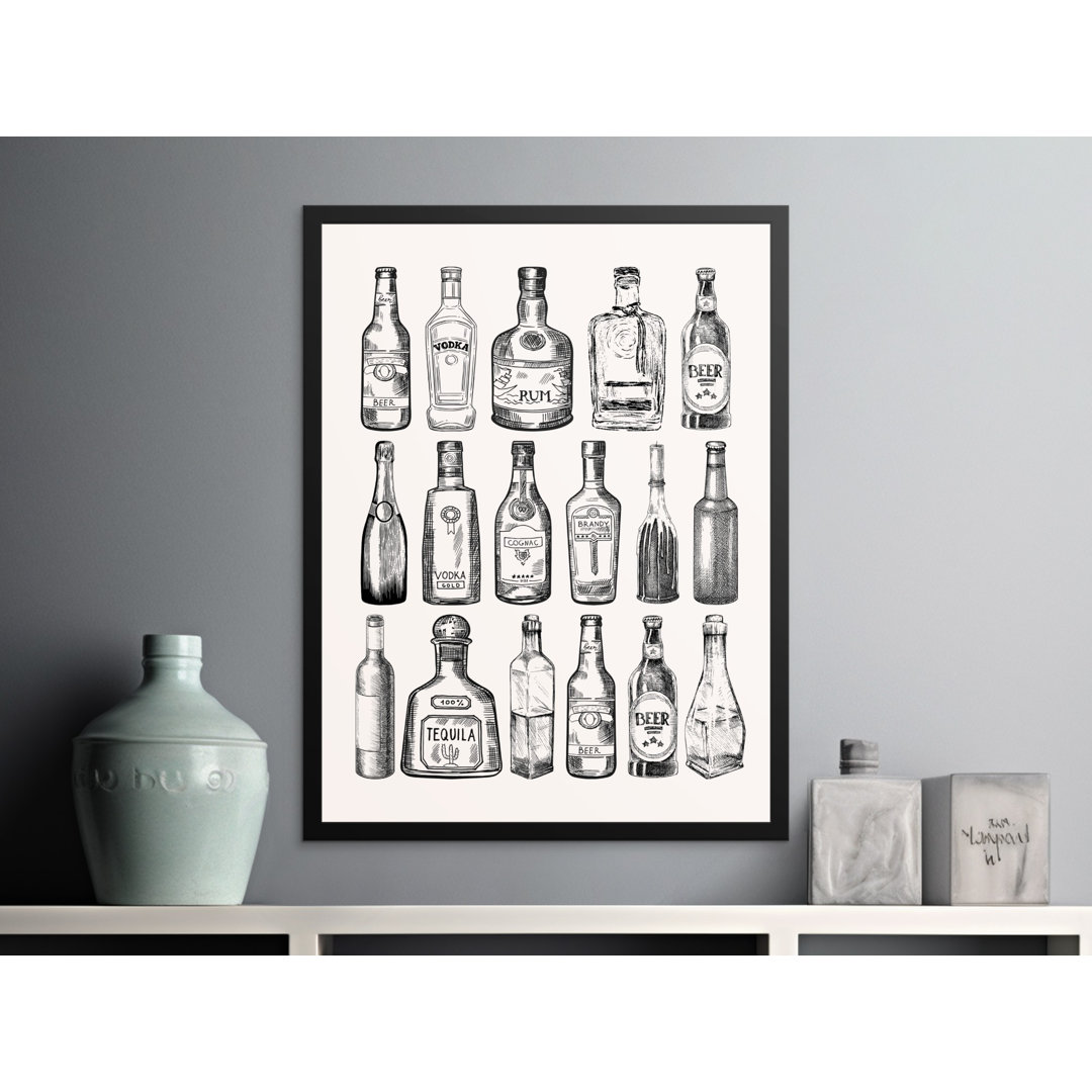 Bar Cart Decor Matte Poster