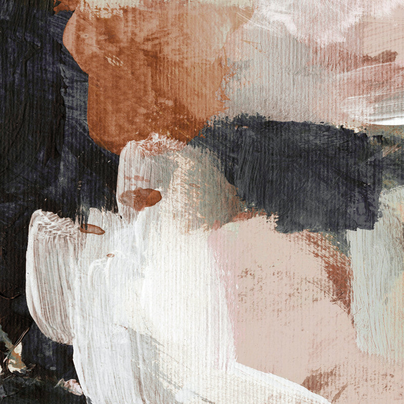 Art abstrait terrestre - reproduction sur toile tendue, L 12 po x H 12 po