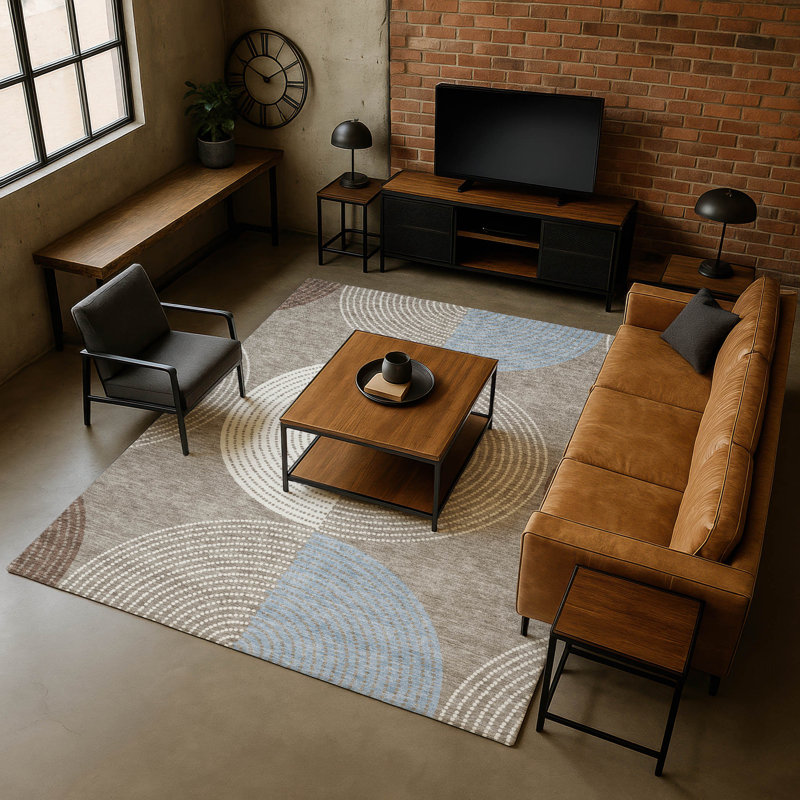 Premium Machine Washable Mayfield AMF2281 Geometric Rug, 10' x 14', Taupe