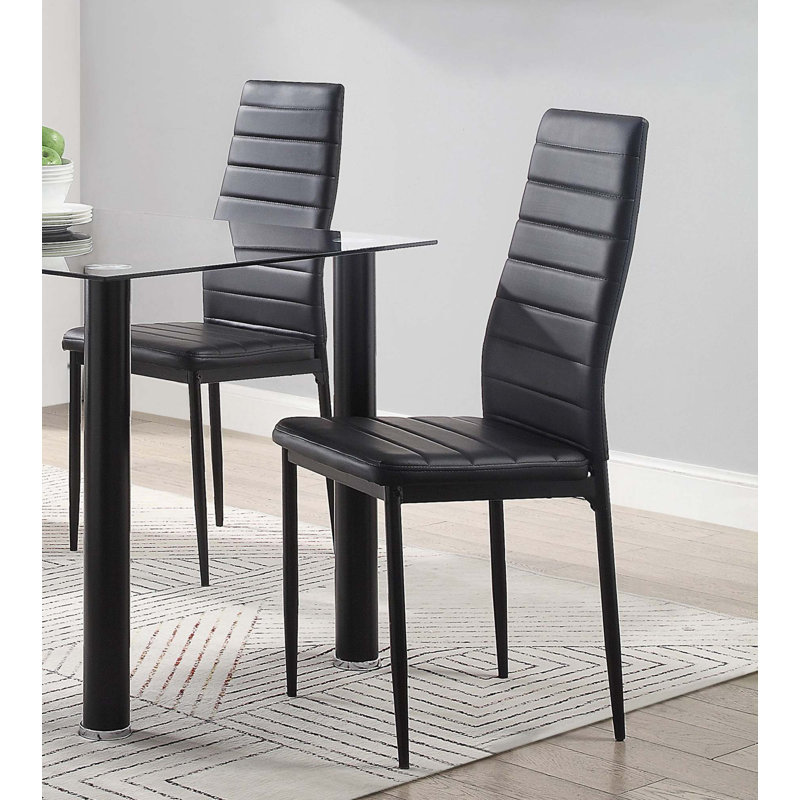 Ensemble de 2 chaises d'appoint en similicuir