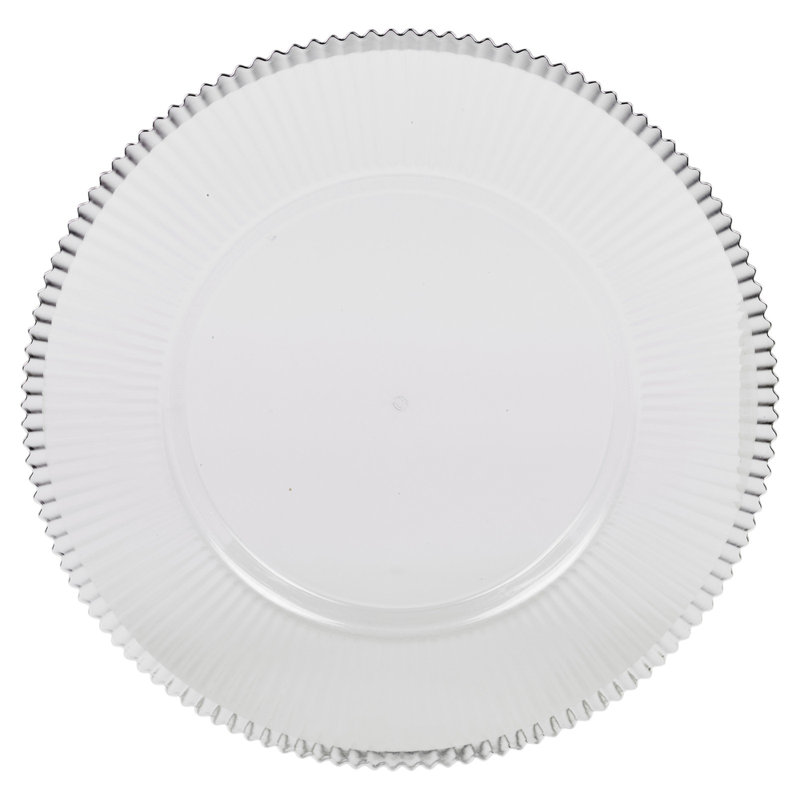 Plastic / Acrylic No Pattern Charger, Silver