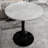 Marble-Top Round Side Table With Tapered Pedestal Base, Ideal For Living Room, Modern Minimalist Design-929306646