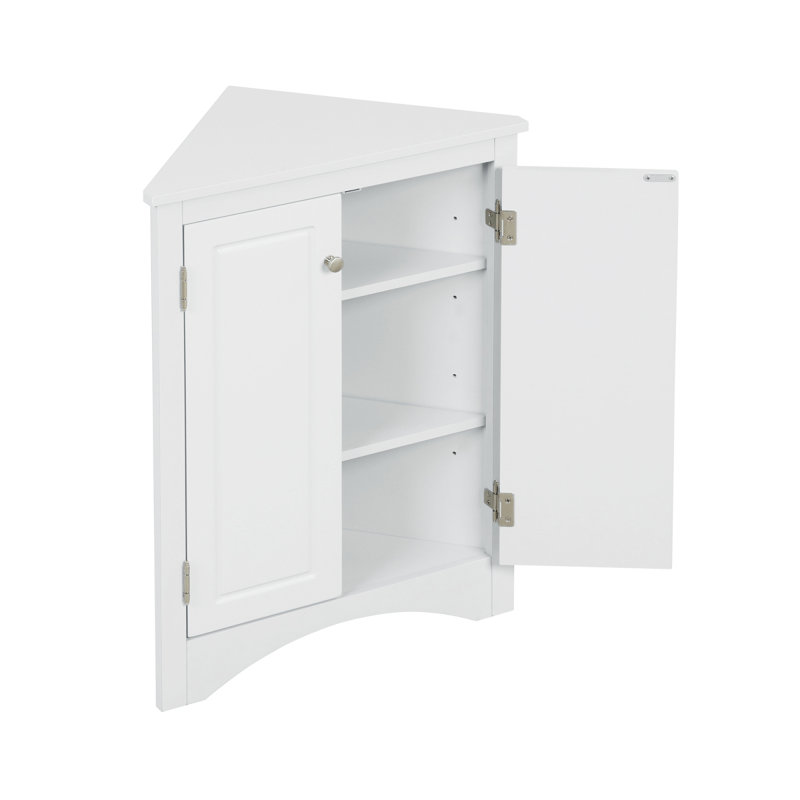 Armoire de salle de bain autoportante Modern Dontrel, Blanc