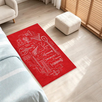 Tapis noir noir lavable en machine