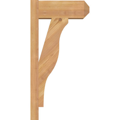5 1/2"W x 12"D x 24"H Funston Craftsman Smooth Outlooker, Western Red Cedar