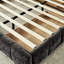 Lit tapissier gris foncé très grand avec solution de rangement intuitive - tiroir Creative-287829932