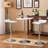 Adjustable Height Wood And Metal Bar Table And 2 Air Lift Adjustable Swivel Stools Set