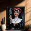 Reproduction d'art encadré noir rétro-347806573