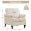 Fauteuil rembourré avec accents cloutés-209729339