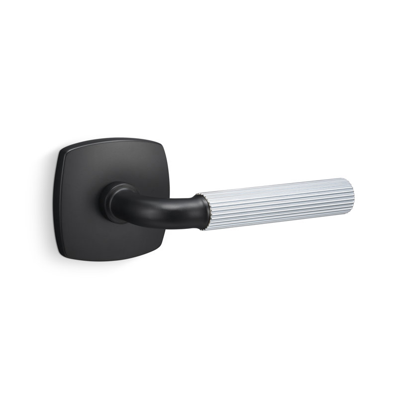 Rosette Forma Passage, Noir mat / Chrome poli