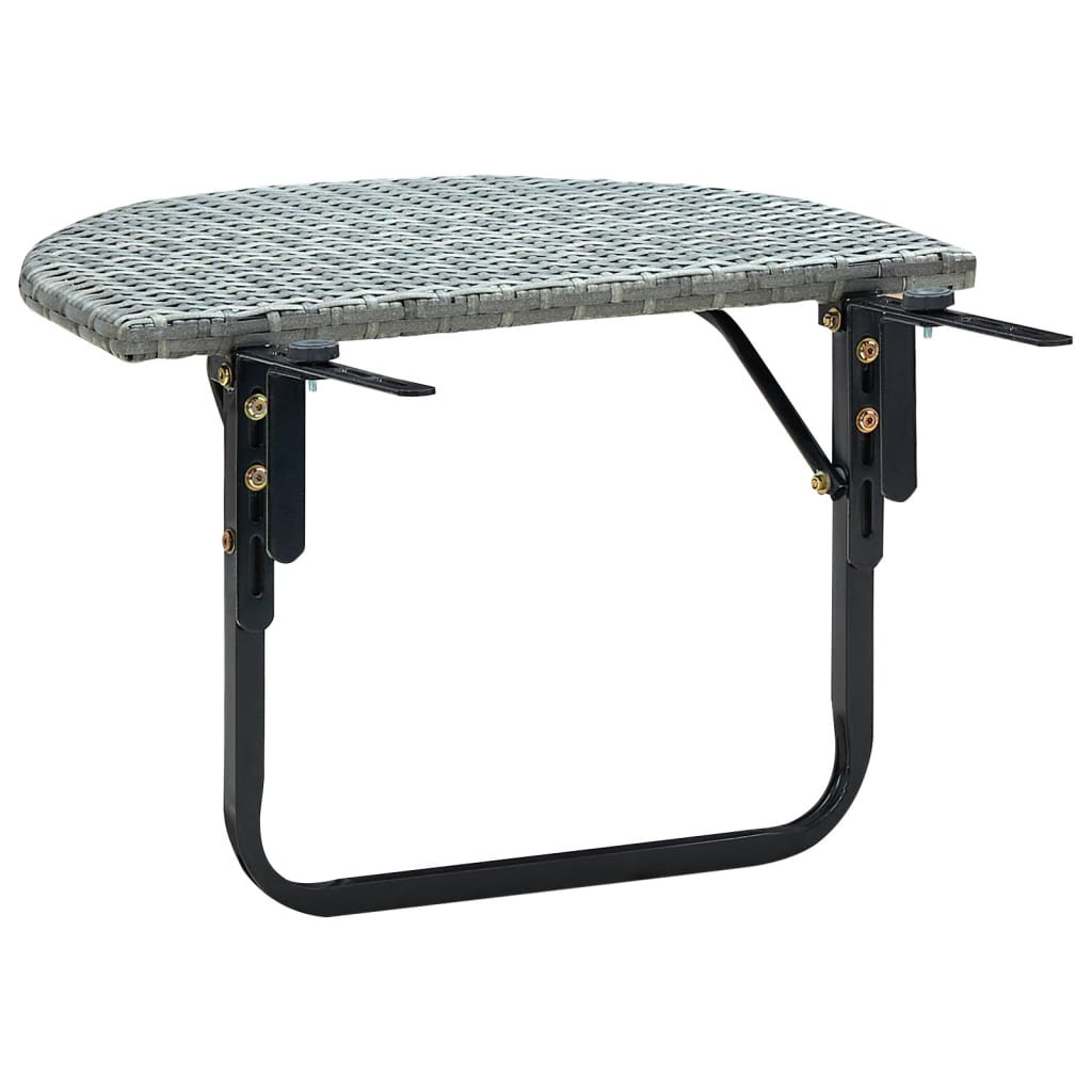 Latitude Run® Hanging Balcony Table Folding Outdoor Patio Railing Table